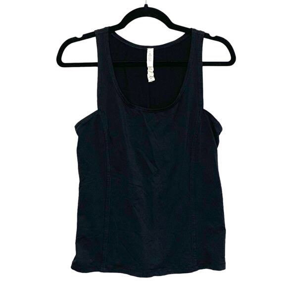 Lululemon Women's Sweaty or Not Black Tank 6 Slim Fit Open Decorative Back - Picture 1 of 6